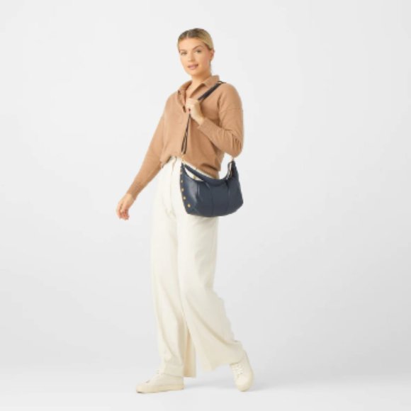 Hammitt MORGAN Blue Pebbled Leather Crossbody Bag NWT - Picture 9 of 13